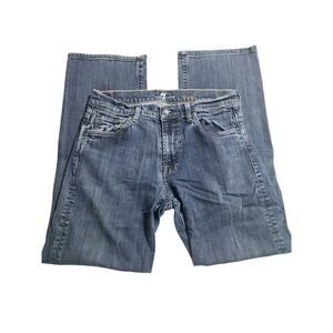 7 For All Mankind Jeans Men 33 Relaxed Straight Dark Wash Denim Classic 5 Pocket